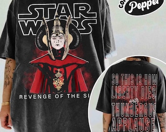 2-sided Star Wars Padme Amidala Princess Comfort Colors T-Shirt, Padme And Anakin Shirt, Romantic Jedi Tee, Galaxy’s Edge Family Trip Shirt