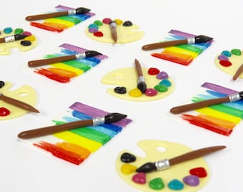 Painter Or Artist Cupcake Toppers: Perfect For Painting Party