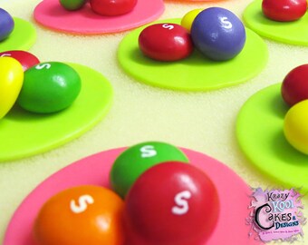 Skittles Candy Cupcake Toppers