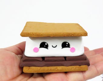 Kawaii S'more - Polymer Clay S'more - KEEPSAKE S'more Cake Topper - S'more Sculpture