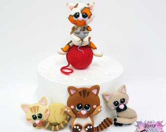 Kitten Cake Toppers - Cat Cake Toppers
