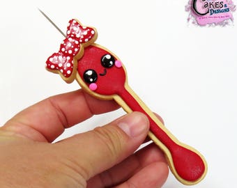 Kawaii Spoon Cookie Scribe - Scribe Tool - Cookie Scribe HANDMADE - Scriber Tool