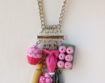 Cake Artist Charm Necklace HANDMADE