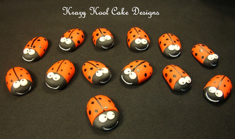 Ladybug Cupcake Toppers image 1