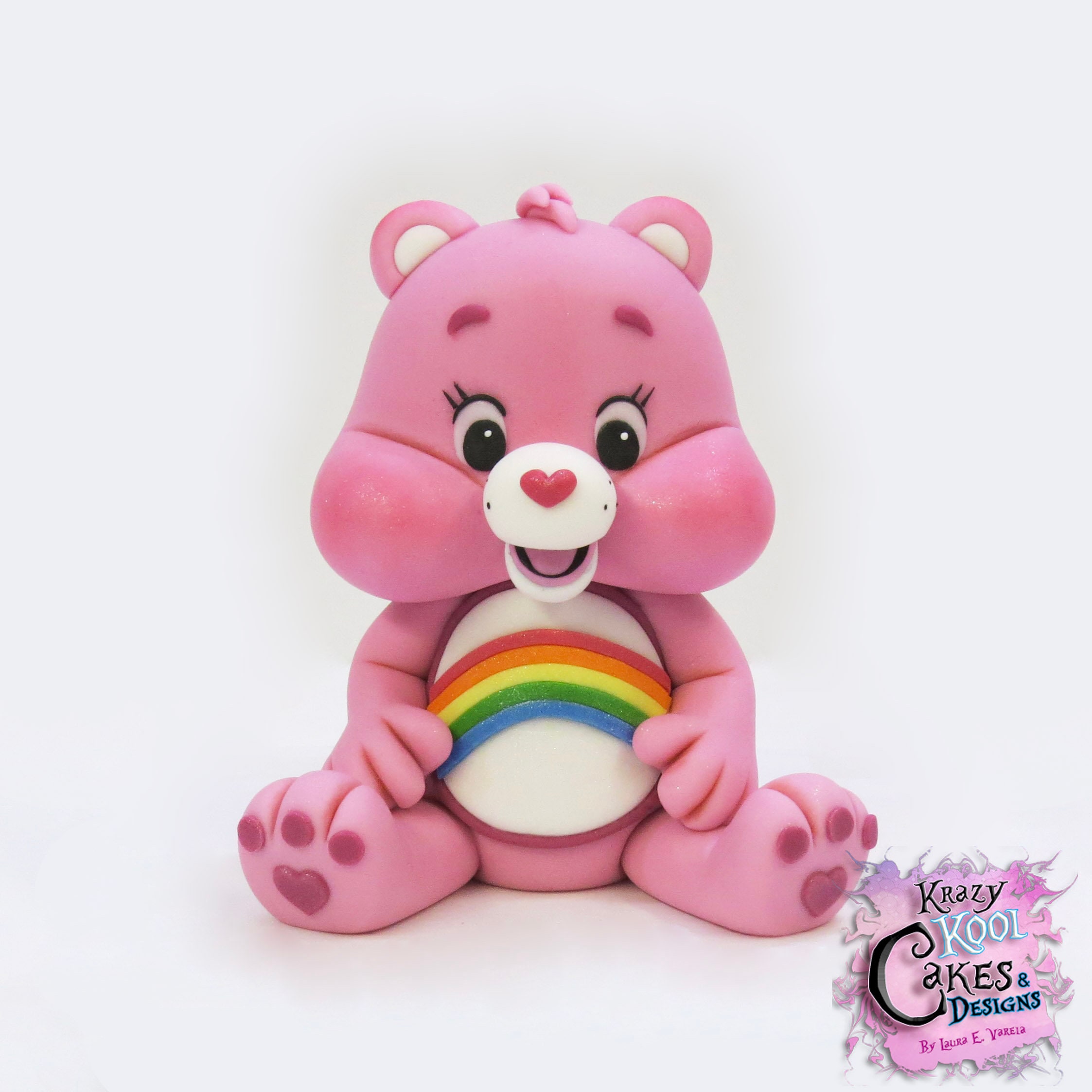 Care Bear Inspired Cake Topper, Rainbow Cake Topper, Custom Cake Topper, Care  Bear Party Decorations, 