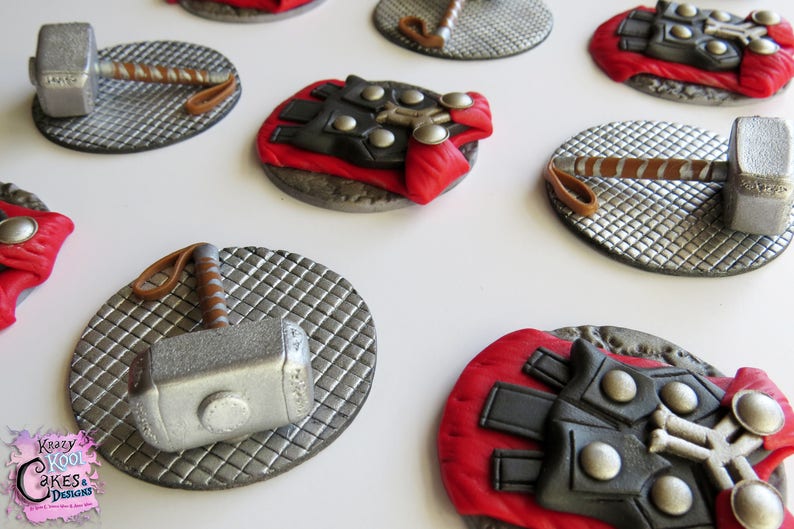 Thor Cupcake Toppers Etsy