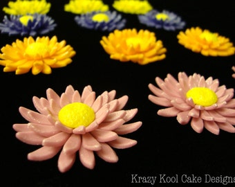 Gerbera Daisy Cupcake Toppers Or Cake Decorations