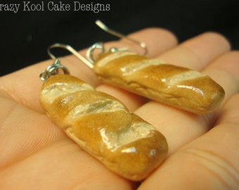 French Bread Earrings HANDMADE