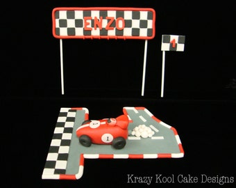Race Car Cake Topper Set