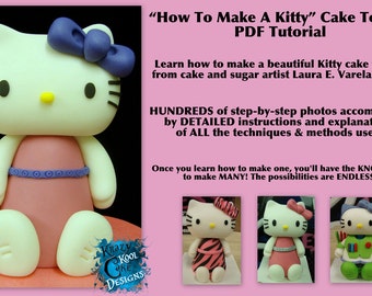 How To Make A Kitty Cake Topper PDF Tutorial