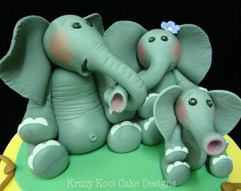 Elephant Cake Toppers