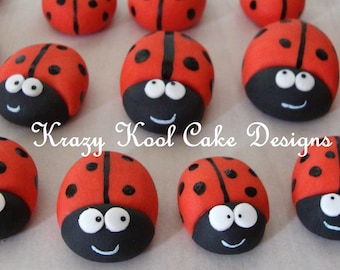 Toppers de bolo joaninha