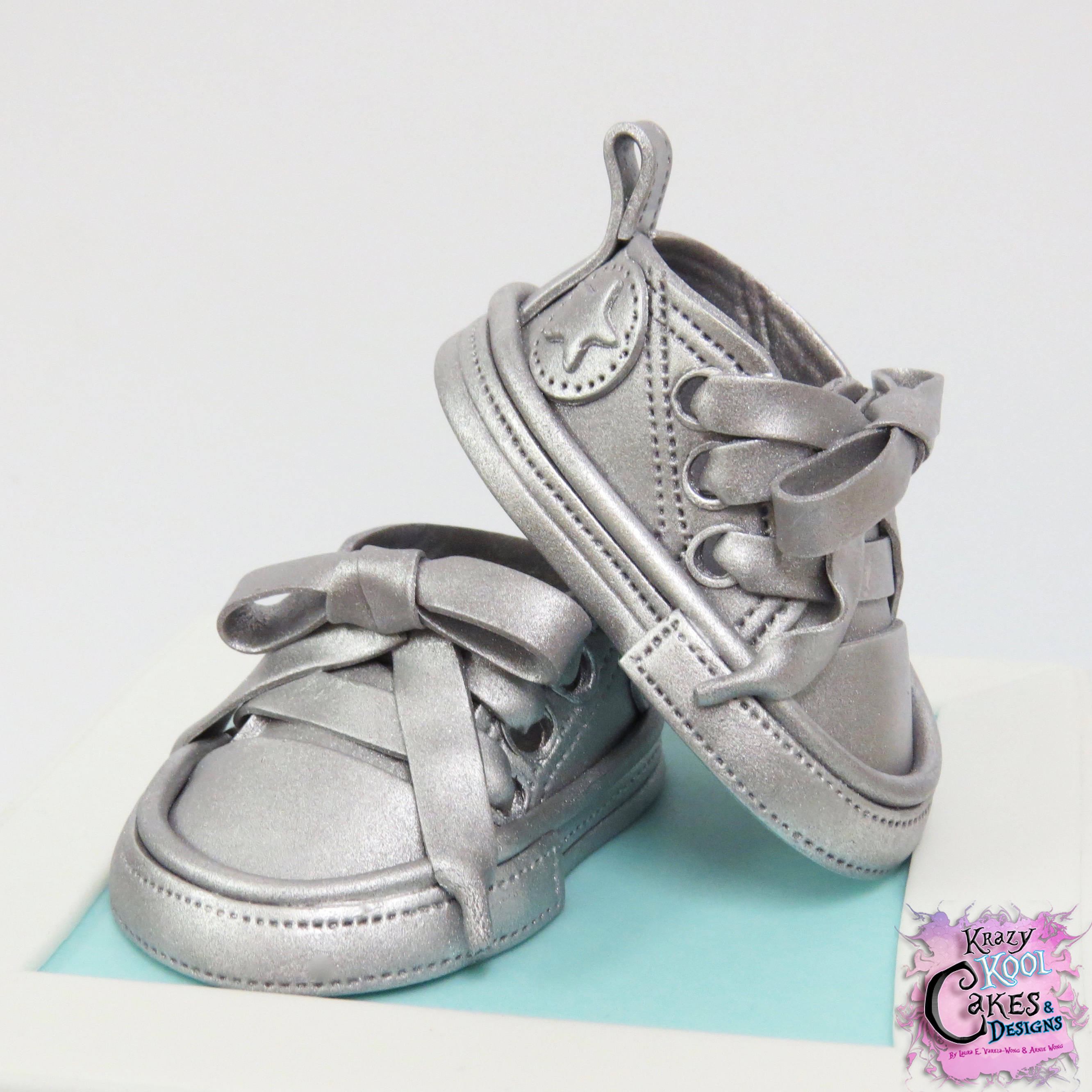 baby converse cake topper