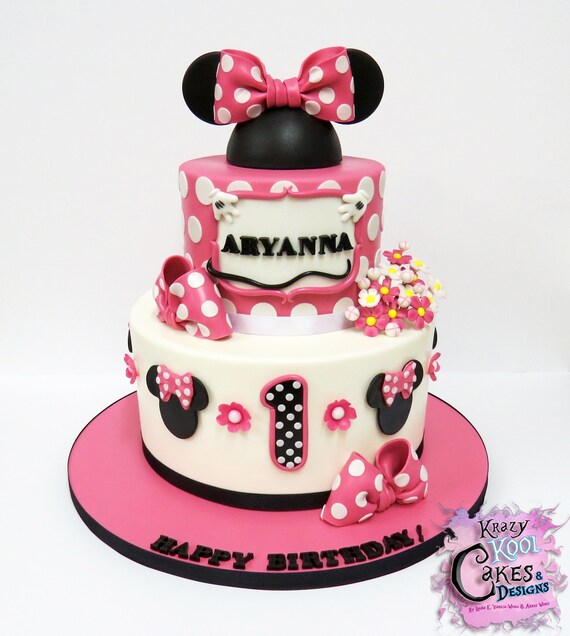 Mini Mouse Cake Topper Set Everything You Need To Decorate Etsy