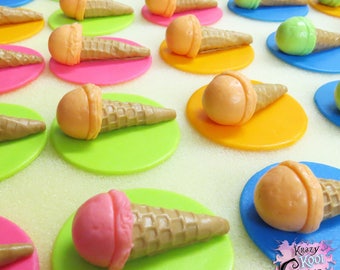 Ice Cream Cone Cupcake Toppers