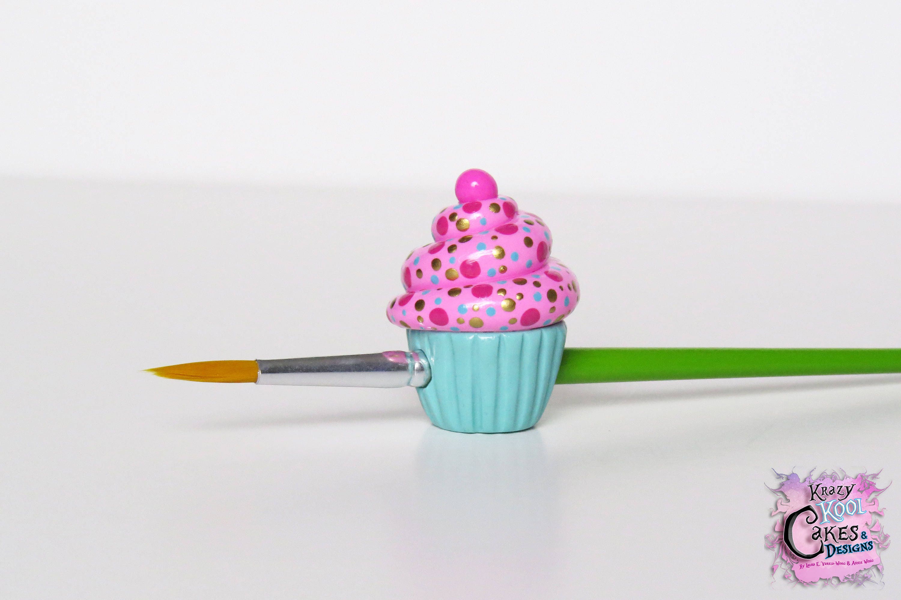 Cupcake Brush Stand With Free Edible Glue Brush HANDMADE Etsy