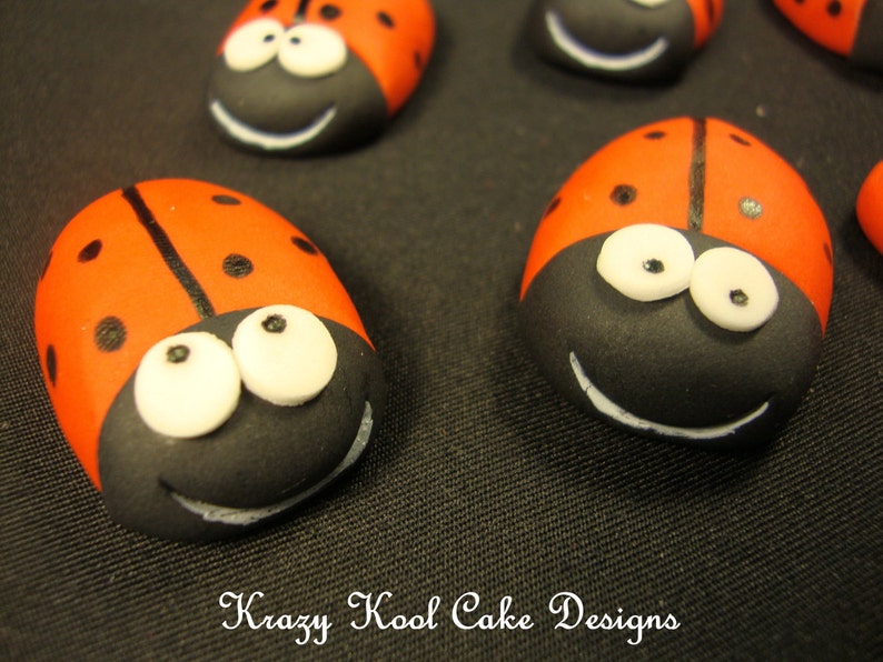 Ladybug Cupcake Toppers image 4