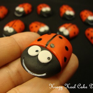 Ladybug Cupcake Toppers image 3