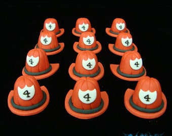 Fireman Hat Cupcake Toppers