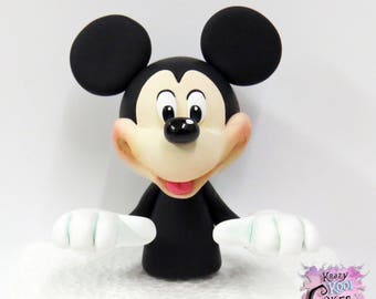 Mikey Mouse Cake Topper - For Hot Air Balloon Cake - HANDMADE Keepsake Polymer Clay Cake Topper