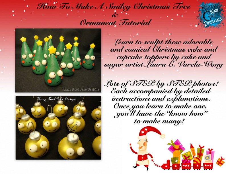 How To Make A Smiley Christmas Tree and Ornament Topper image 1