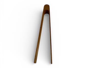 Handcrafted Cherry Wooden Tongs | Artisan Serving & Kitchen Utensil