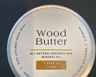 Food-Safe Wood Butter, Natural Cutting Board Conditioner, Butcher Block Oil 3x3x2