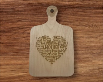 Engraved Wood Cutting Board | Personalized Mother's Day Gift