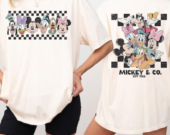 Mickey & Co Est 1928 Shirt, Disney Familienurlaub Kariertes T-Shirt