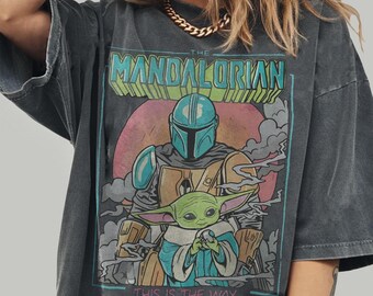 Vintage Star Wars Dies ist der Weg Komfort Farben Shirt, The Mandalorian, Baby Yoda Shirt, Grogu Star Wars Unisex Tshirt