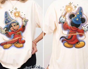 Vintage Disney Fantasia Mickey Zauberer Shirt, Disney World Fantasmic Show Shirts
