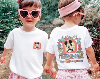 Op maat gemaakt WDW-kindershirt voor alle Disney-personages, cadeau voor peuter, Disney-T-shirt verjaardag jongen meisje