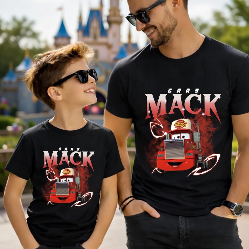 Vintage Disney Bilar Barntröja, Blixten McQueen, Tow Mater Ungdomströja, Kolvkoppströja bild 3