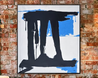 RoMo Abstract Painting | Modern Art Painting | Art | Blue Abstract | Abstract Wall Art | Modern Abstract | Home Decor Art | Abstract Artist