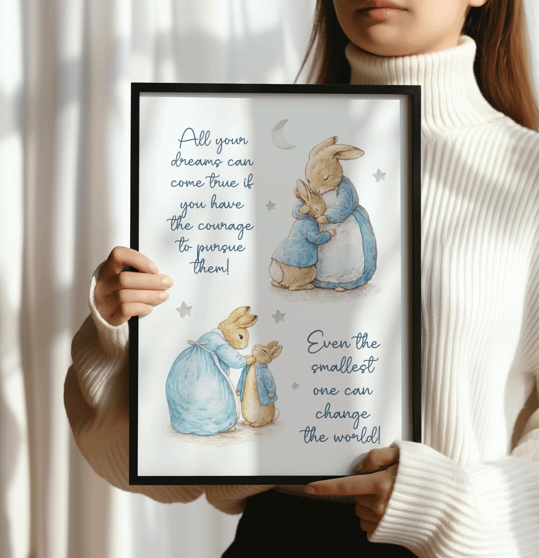 Peter Rabbit Nursery Print - Storybook Nursery Poster - Beatrix Potter ...