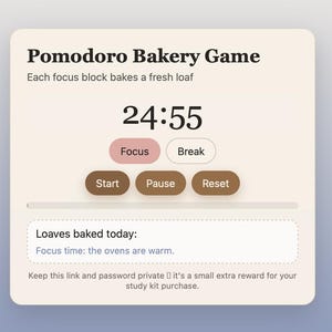 Mysigt häxstudiekit | Pomodoro-spel online + idéplanerare + utskrivbara material + bakgrundsbilder | Digital nedladdning
