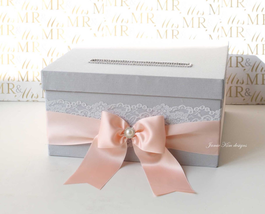 Wedding Card Box Money Box Wedding Box Gift Card Holder Custom Card Box ...