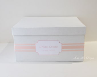 Baby Memory Box | Baby Keepsake Box | Baby Shower Gift Box | Baby Shower Gift | Christening Box | Custom Keepsake Box | Baby Gift