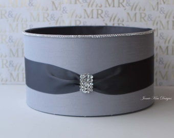 Wedding Card Box| Dancing Shoes Box | Shawl Box | Hat Box | Flip Flop Holder | Custom Box | Silver and Dark Grey Box