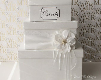 Wedding Card Box I Wedding Money Box I Gift Card Box I Card Box with Slot I Custom Card Box | White Card Box