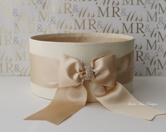 Wedding Program Box | Favor Holder | Bubbles Holder | Fan Holder | Custom Made Box