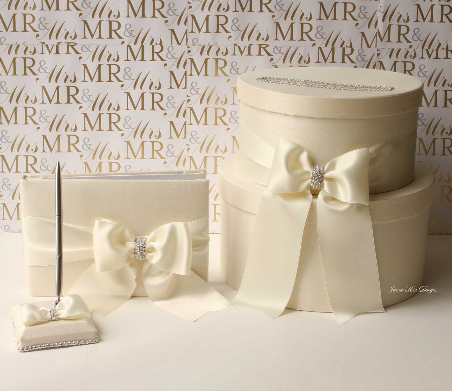 Wedding Card Box | Simple Card Box | Ivory Gold Card Box | Money Box ...