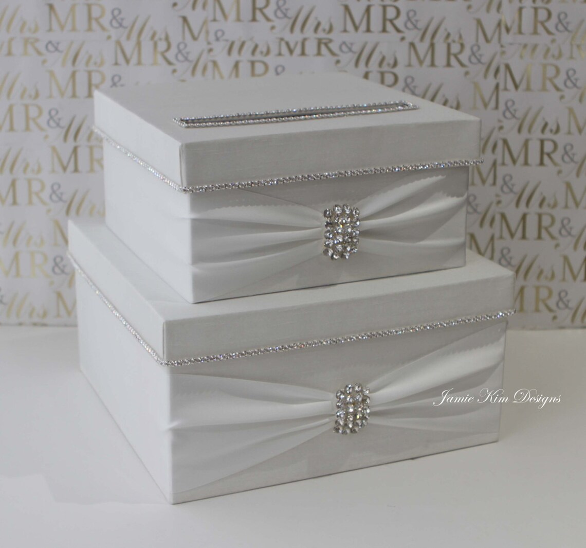 Wedding Card Box Card Box for Wedding Rhinestone Card Box - Etsy