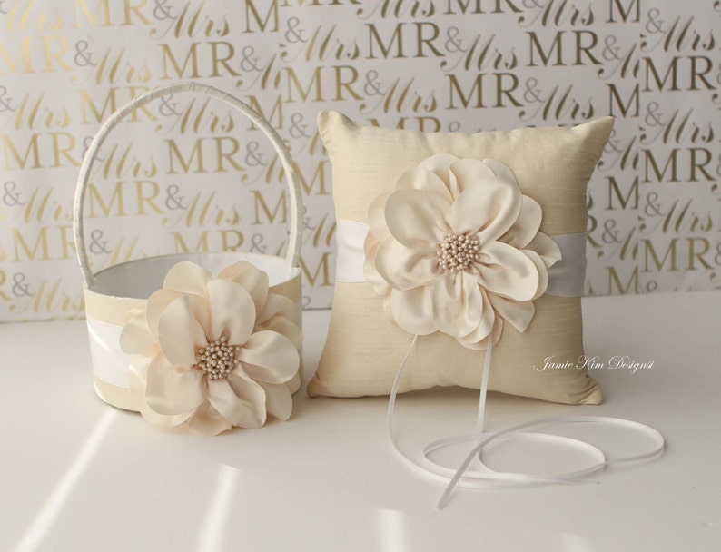 Ring Bearer Pillow /& Flower Girl Basket- Custom Made to Order