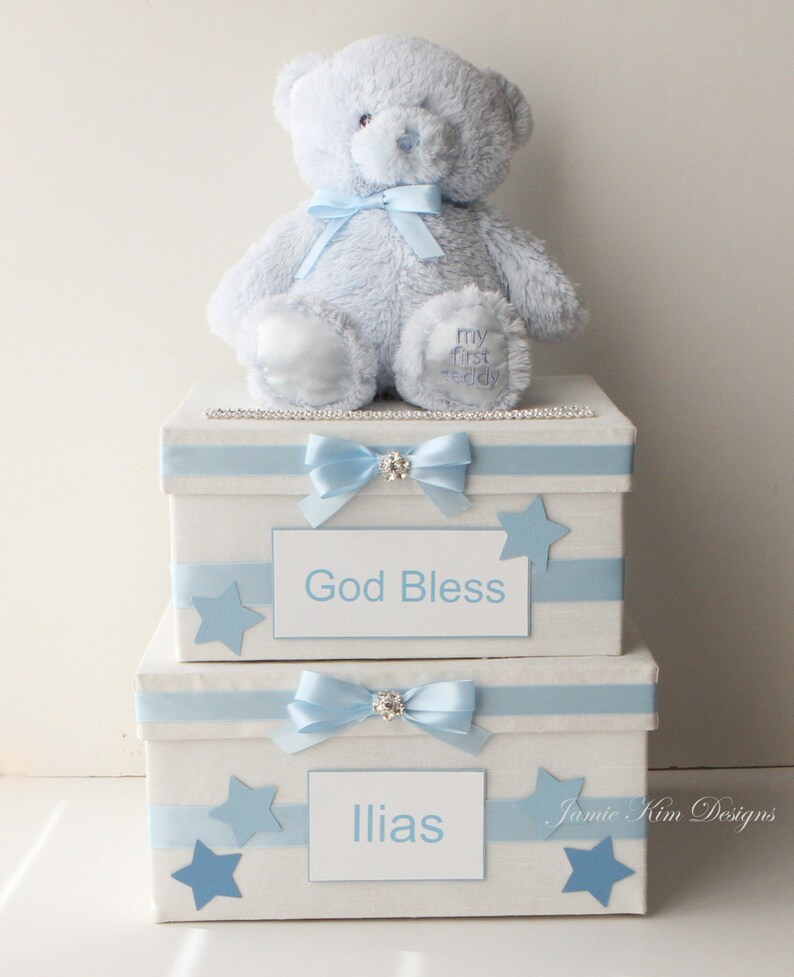 Card Box For Baby 1st Communion Card Box Baby Shower Card Etsy