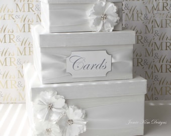 Trouwkaartdoos | Spaarpot | Kaartdoos met sleuf | Spaarpot bruiloftscadeaubon | Aangepaste kartonnen doos | Witte kartonnen doos