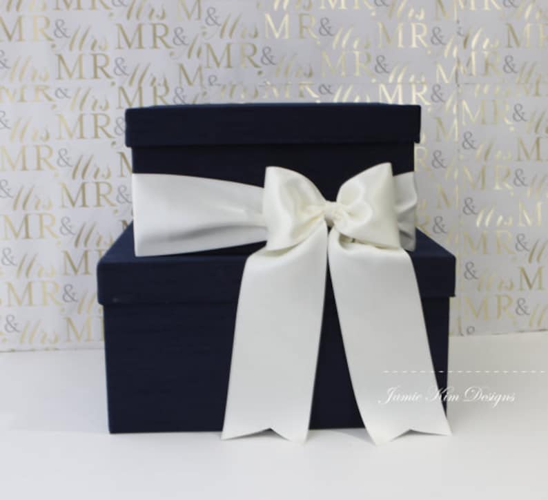 Wedding Card Box | Simple Card Box | Ivory Gold Card Box | Money Box ...