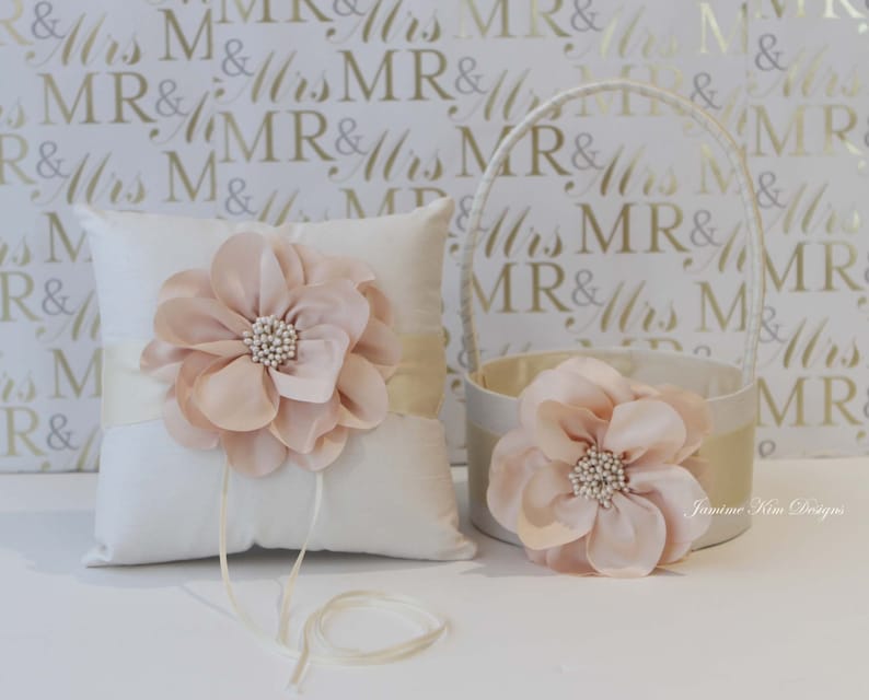 Ring Bearer Pillow /& Flower Girl Basket- Custom Made to Order