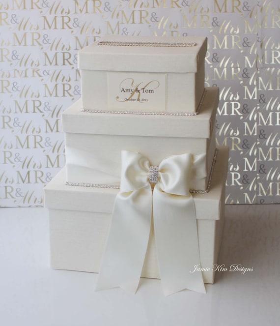 Wedding Card box | Personalized Card Box | Wedding Card Holder | Card Box Holder | Custom Card Box | Ivory Card Box