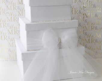 Wedding Card Box | Money Box | Card Box with Slot | Wedding Gift Card Money Box | Custom Card Box | White Card Box